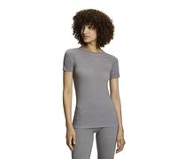 FALKE Women's Wool-Tech Light Round Neck W S/s Ts Functional Yarn Quick Dry Base Layer Top 1 Piece, Grey Grey-Heather 3757, XS