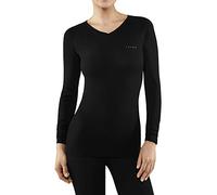 FALKE Women's Wool-Tech Light V Neck W L/s Sh Functional Yarn Quick Dry Base Layer Top 1 Piece, Black 3000, L