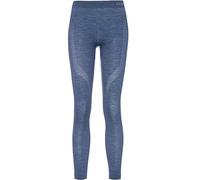 FALKE Women's Wool-Tech Long W Ti Functional Yarn Quick Dry 1 Piece Base Layer Bottom, Blue Capitain 6751, XL