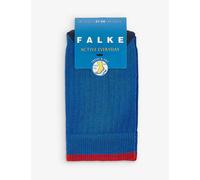 FALKE Unisex Kids Active Everyday K So Functional Yarn Thin Breathable Plain 1 Pair Socks, Blue Yve 6714, 9-11.5