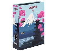 Falken Fuji Retro Folder, Made in Germany, 8 cm Wide, DIN A4, Black Inner Mirror, Glossy Laminated Outer Cover, Social Media, Pack of 1