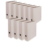 FALKEN Original 10-pack Vegan Folder Pure Raw. 8 cm wide DIN A4 Grey Natural Purist Eco File Folder