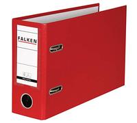 Original Falken PP-Color plastic folder special format. 8 cm wide DIN A5 landscape with changeable window red account statement ring binder file folder letter file office folder plastic folder