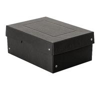Falken Original PureBox Black Made in Germany 100 mm High DIN A5 Storage Box with Lid Made of Sturdy Recycled Cardboard Blue Angel Vegan Gift Box Transport Box Multi-Purpose Box