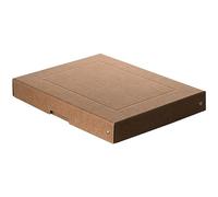 FALKEN Original PureBox Nature. Made in Germany, 40 mm high, DIN A4, storage box with lid made of sturdy cardboard, vegan gift box, transport box, all-purpose box, pack of 5