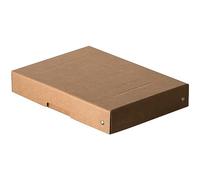 FALKEN Original PureBox Nature. Made in Germany, 40 mm high, DIN A5. Storage box with lid made of sturdy cardboard, vegan gift box, transport box, all-purpose box, Brown