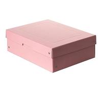 Falken Original PureBox Pastel, Made in Germany, 100 mm high, DIN A4, pink, storage box with lid made of sturdy cardboard, vegan gift box, transport box, all-purpose box