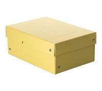 FALKEN Original PureBox Pastel Made in Germany 100 mm High DIN A5 Yellow Storage Box with Lid Made of Sturdy Cardboard Vegan Gift Box Transport Box Multi-Purpose Box