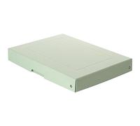 FALKEN Original PureBox Pastel Made in Germany 40 mm High DIN A4 Green Storage Box with Lid Made of Sturdy Cardboard Vegan Gift Box Transport Box All-Purpose Box