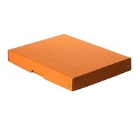 FALKEN Original PureBox Pastel Made in Germany 40 mm High DIN A4 Orange Storage Box with Lid Made of Sturdy Cardboard Vegan Gift Box Transport Box All-Purpose Box