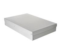 FALKEN Original PureBox Pro. Made in Germany, 100 mm high, DIN A2, DIN ISO 9706, DIN ISO 16245-A. Acid-free and ageing resistant storage box with lid, suitable for archiving box