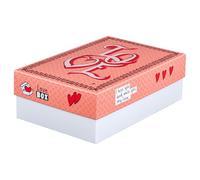 FALKEN Original StoryBox LOVE. 120 mm high, DIN A4+, made in Germany, gift box with lid. Ideal for memories, photos, collections, pictures, crafts, storage box, all-purpose box