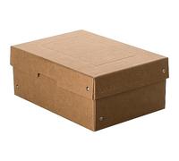 FALKEN PureBox Nature Original Pack of 5 Made in Germany 100 mm High DIN A5 Storage Box with Lid Made of Sturdy Cardboard Vegan Gift Box Transport Box All-Purpose Box