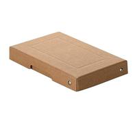 FALKEN PureBox Nature Original Pack of 5 Made in Germany 25 mm High DIN A6 Storage Box with Lid Made of Sturdy Cardboard Vegan Gift Box Transport Box All-Purpose Box