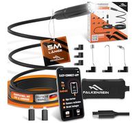 FALKENREIN Smart Inspect Set - Endoscope Camera with Light and Practical Accessories, Compatible with iOS and Android, Premium Endoscope Camera for Effortless Inspections of Drain, Car, Wall & More