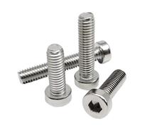 FALKIN 304 A2 Stainless Steel Allen Hex Hexagon Socket Thin Low Short Profile Head Cap Bolt Screw M2 M2.5 M3 M4 M5 M6 M8 Length 3-100mm(18mm,10pcs M4)