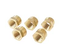 FALKIN 5PCS Brass Reducer 3/8" BSP Male Thread To 1/4" BSP Female Thread Reducing Bush Adapter Fitting Gas Air Water Fuel