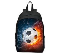 FaLkiN Football School Bag, Soccer Print Backpack, Kids Backpacks, Boys Backpack, Backpack For School Kids, 3D Print Anime School Backpack, Large Capacity Rucksack For Children 16 Inch