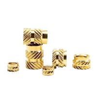 FALKIN Hot Melt Heat Injection Molding 3D Print Brass Copper Embed Insert Nut Knurled Thread M1 M1.2 M1.4 M1.6 M1.7 M2 M2.5 M3 M4 M5 M6(Length 6mm,25pcs M4(OD 7mm))