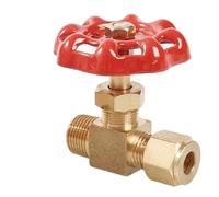 FALKIN M12-M22 1/8" 1/4" 3/8" 1/2" BSP Male X 6 8 10 12mm Compression Union Tube Brass Straight Elbow Needle Valve Flowe Controller (Color : Straight, Size : 1l8 BSPx6mm)