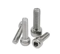 FALKIN Small Micro 304 A2 Stainless Steel DIN912 Allen Hexagon Hex Socket Head Cap Bolt Screw 10/50pcs M1.4 M1.6 M2 M2.5 M3 M3.5 M4 M5(30mm,50pcs M2)