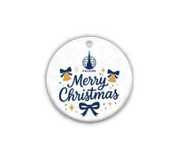 Falkirk FC Falkirk Merry Christmas Round Ceramic Tree Decoration One Size