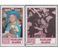 falkland islands 527-528 (complete.issue.) unmounted mint / never hinged ** MNH 1990 queen mother Elizabeth (Stamps for collectors) British royal family (Diana, Charles, Elisabeth ..)
