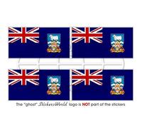 FALKLAND ISLANDS Flag Islas Malvinas, Falklands 2" (50mm) Vinyl Bumper-Helmet Stickers, Decals x4
