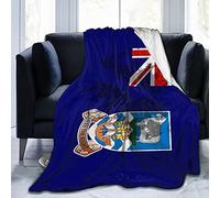 Falkland Islands Flag Map Fleece Warm Soft Throw Blankets Anti-Static Thick Fuzzy Luxury Bed Blanket for Couch, Bed, Sofa Ultra Luxurious Warm and Cozy for All Seasons 50"X40"
