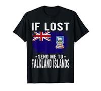 Falkland Islands Flag Souvenir - If lost send me to Falkland T-Shirt