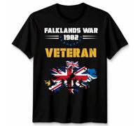 Falkland Wars 1982 Veteran Unisex T Shirt UK Flag Soldiers Remembrance Day Gift Mens Womens Tee