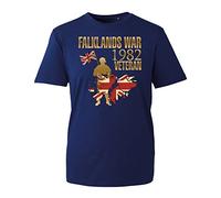 Falklands Wars 1982 Veteran T-Shirt, Soldiers War Remembrance Day British Unisex Tee Top (Navy, L)