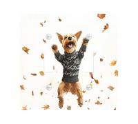 Fall Airedale Terrier Dog Decorative Light Switch Cover Plate 2 Gang Double Toggle, Autumn Maple Leaves Puppy Electrical Switchplate, Fun Cute Pet Electrical Faceplate for Bedroom Room