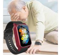 Fall Alert Devices for Elderly, Personal Alarms for Elderly, Smart Watch for Seniors with HD Video Call, Fall Detection, GPS ＆ IP67 Waterproof, Elderly Alarm Call Button,Red