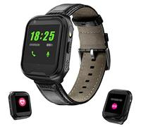 Fall Alert Devices for Elderly SOS Alarm Smart Watch with Fall Alert Detection and GPS Location Tracking Video Call Step Counter Geo-Fence Waterproof Fitness Tracker (Black)