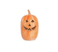 Fall and Halloween Resin Pumpkin Decoration with Hollow Body to Accommodate LED Candles, for Adding a Cozy Glow to Indoor Spaces (12cm)