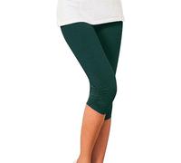 Fall and Winter Pleated Bottoms Tight Seven Minute Pants Women's Bottoms Maternity Outfit (E, XXXXXL)