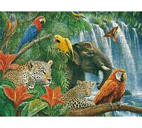 Fall Animal Puzzle - 3000 Piece Jigsaw Puzzles for Adults - The Back Features Printed Letter Guides - The Pieces fit Together Snugly - Wooden Puzzles for Adults - Gifts Family 48.0 X 31.9 Inch s7h-397