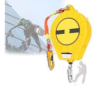 Fall Arrest Block with Self-Retracting Lifeline: Portable Inertia Reel Safety Device for Roofing & Construction Work - Double Lock Structure for Secure Height Safety (10m)