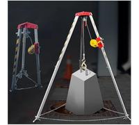 Fall Arrest Kit with Rescue Tripod & Winch - 82ft Retractable Adjustable Legs, 1800lbs Capacity, Essential Confined Space Lifting & Safety Equipment