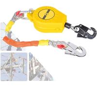 Fall Arrester Self Retracting Lifeline with Steel Hook & Wire Rope, Stretch Lanyard Fall Protection Safety Harness,