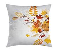 Fall Ations, Various Faded Fall Leaves Bouquet November Environment Romantic Graphic Cushion Covers Invisible Zipper Cushion Cover Decor Throw Pillow Case For Christmas Living Room Home 45X45Cm