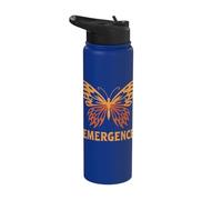 Fall Autumn Butterfly Transform Transition Emergence Change Stainless Steel Insulated Water Bottle