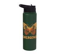Fall Autumn Butterfly Transform Transition Emergence Change Stainless Steel Insulated Water Bottle