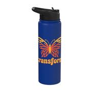 Fall Autumn Butterfly Transform Transition Emergence Change Stainless Steel Insulated Water Bottle