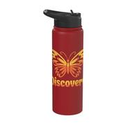 Fall Autumn Butterfly Transform Transition Emergence Change Stainless Steel Insulated Water Bottle