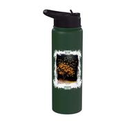 Fall Autumn Falling Leaves with Tree and Butterfly Stainless Steel Insulated Water Bottle