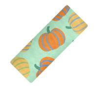 Fall Autumn Green Pumpkin printed mens yoga mat Thick 1 mm For hot yoga non slip, with yoga bag for mat tapete para ejercicio 71x26 inches