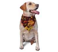 Fall Autumn Leaves Acorn Berries PrintedDog Bandanas Cat Puppy Scarfs Washable Pet Handkerchief