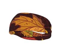 Fall Autumn Leaves Acorn Berries PrintedHair Bands for Men Woman Headband Running Headband Sweat Wicking Gym